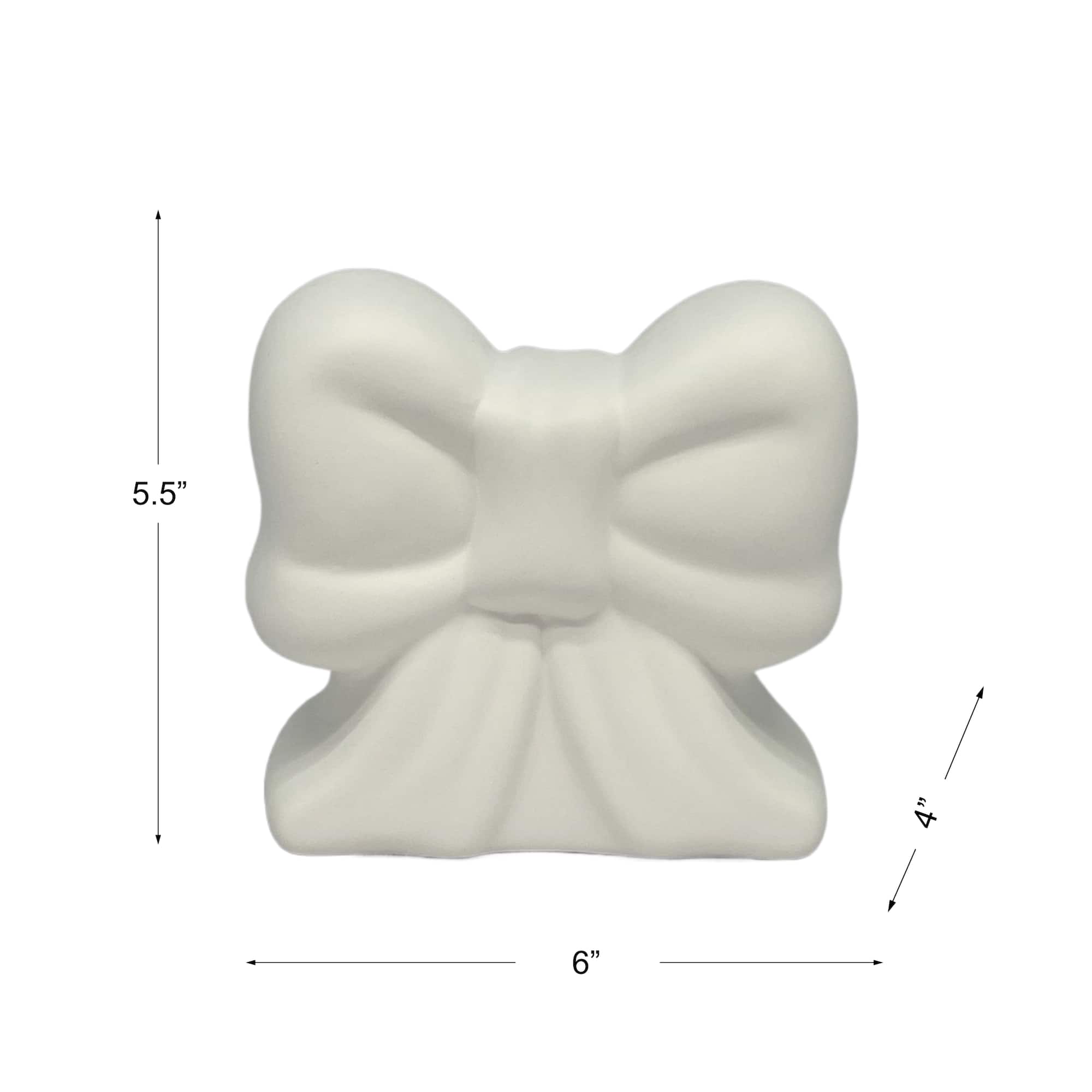 6" DIY Ceramic Bow Figurine by Make Market®